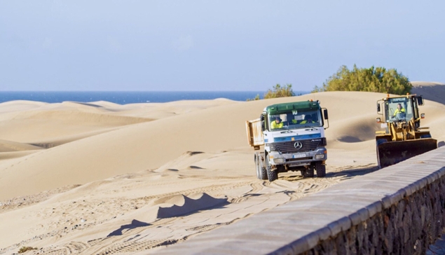 Playa del Inglés herstelt meer dan 3,3 miljoen kilo zand in slechts één jaar om de kust te behouden