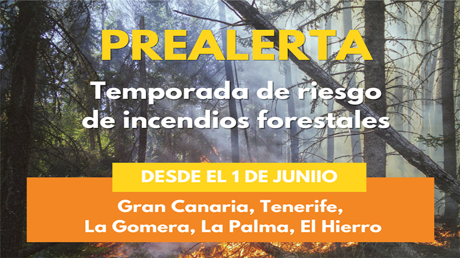 Canarische Eilanden vanaf 1 juni 2025 in vooralarm voor bosbranden
