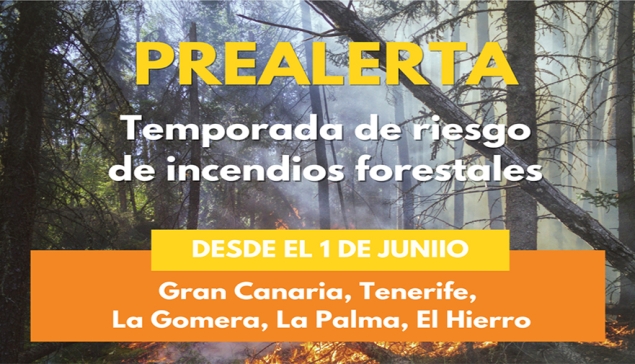 Canarische Eilanden vanaf 1 juni 2025 in vooralarm voor bosbranden